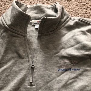 Vineyard Vines Grey Whale Zip-Up Pullover